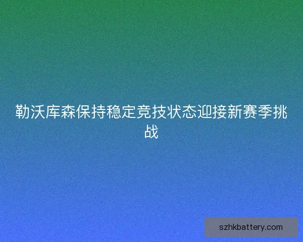 勒沃库森保持稳定竞技状态迎接新赛季挑战